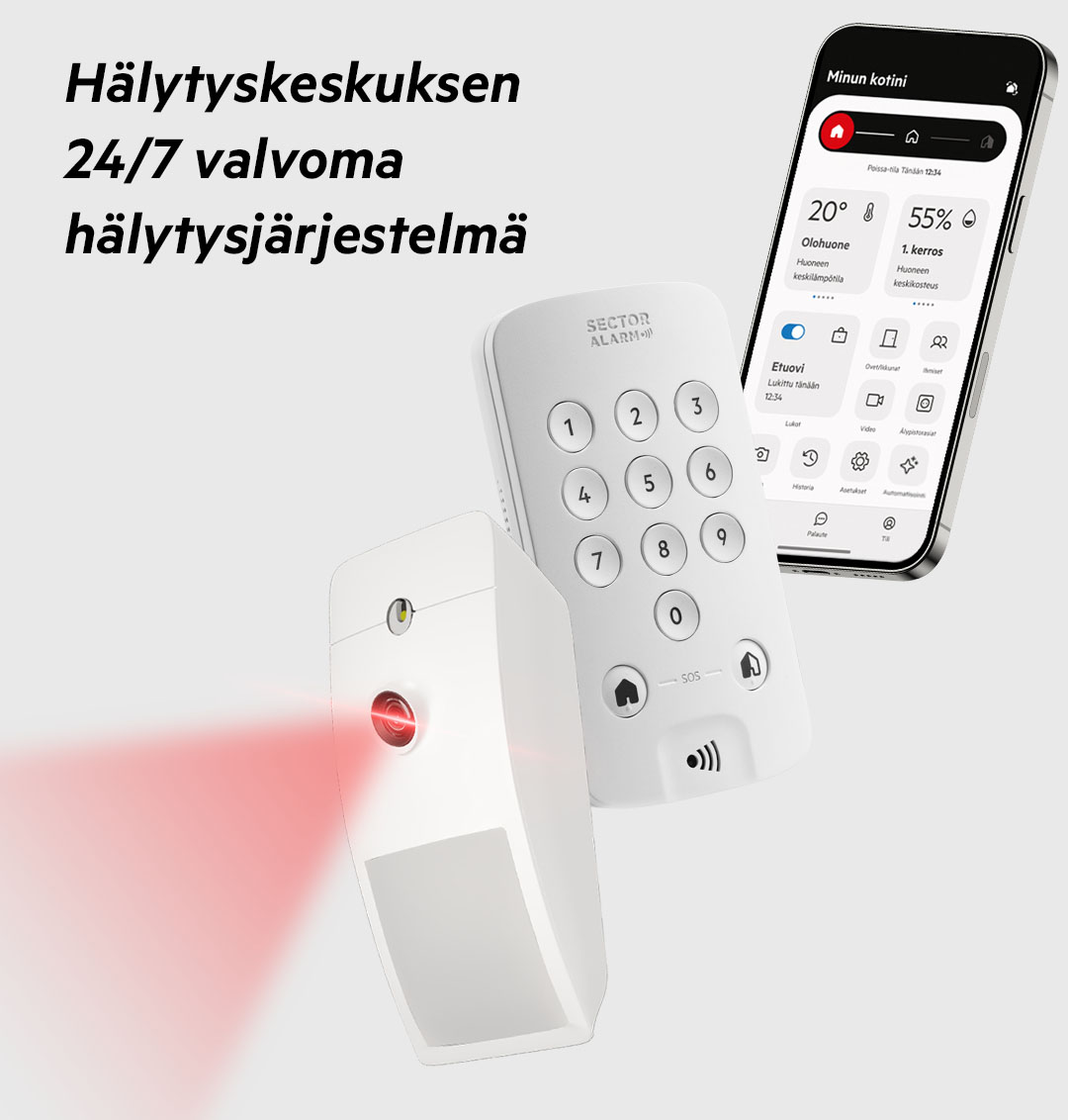 Valvottu hälytysjärjestelmä